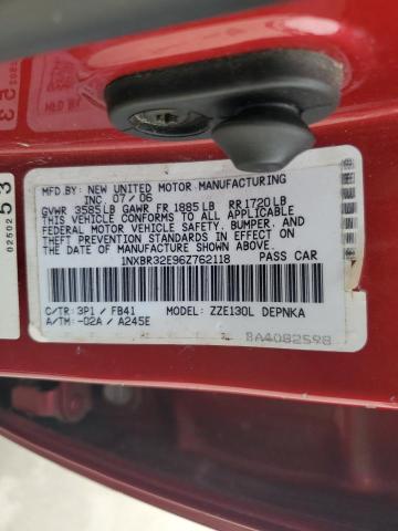 1NXBR32E96Z762118 - 2006 TOYOTA COROLLA CE BURGUNDY photo 12