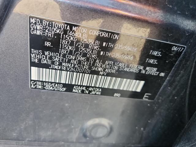 JTMDFREV2HJ707101 - 2017 TOYOTA RAV4 LIMITED Boz foto 12