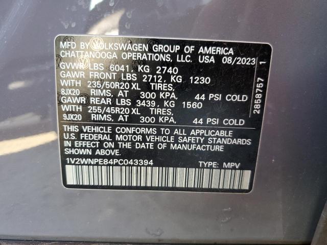 1V2WNPE84PC043394 - 2023 VOLKSWAGEN ID.4 PRO S 灰色 照片 13