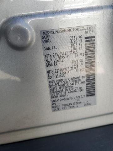 5N1AT2MV9KC814917 - 2019 NISSAN ROGUE S Gümüş foto 13