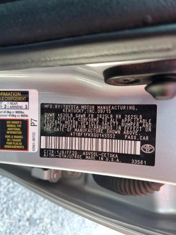 4T1BF1FKXGU145552 - 2016 TOYOTA CAMRY LE 银色 照片 12