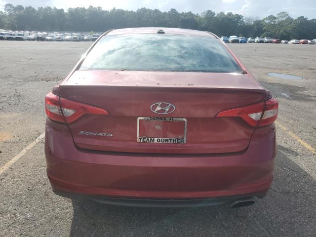 5NPE24AFXFH124489 - 2015 HYUNDAI SONATA SE RED photo 6