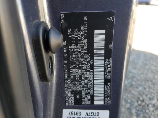 5TDDK4CC5AS030943 - 2010 TOYOTA SIENNA XLE ნაცრისფერი ფოტო 13