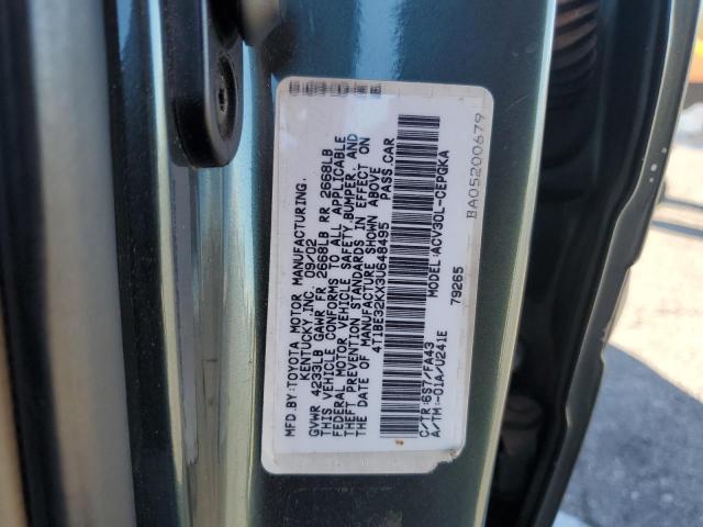 4T1BE32KX3U648495 - 2003 TOYOTA CAMRY LE GREEN photo 12