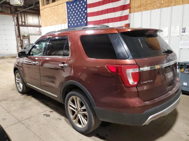 1FM5K8FH3GGA70150 - 2016 FORD EXPLORER LIMITED BROWN photo 2