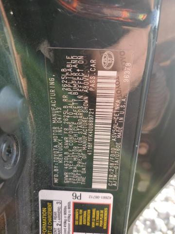 4T1BF1FK4DU689721 - 2013 TOYOTA CAMRY L შავი ფოტო 12