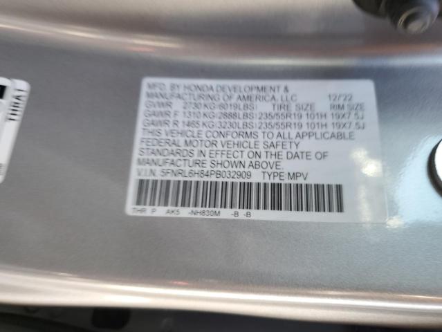 5FNRL6H84PB032909 - 2023 HONDA ODYSSEY TOURING Gümüş foto 12