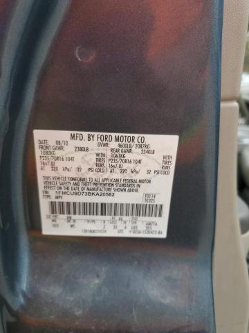 1FMCU9D73BKA20582 - 2011 FORD ESCAPE XLT ტალღისფერი ფოტო 13