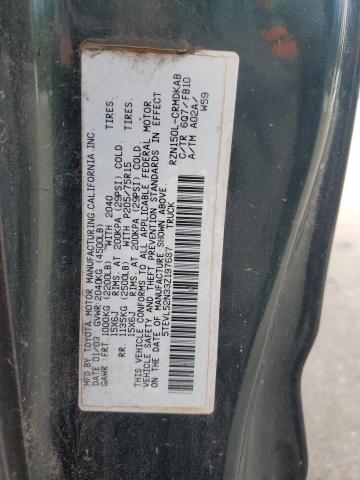 5TEVL52N33Z197687 - 2003 TOYOTA TACOMA XTRACAB GREEN photo 12