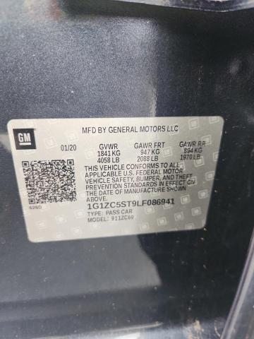 1G1ZC5ST9LF086941 - 2020 CHEVROLET MALIBU LS BLUE photo 12