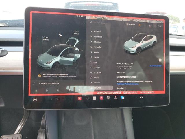 7SAYGAEE2RF987565 - 2024 TESLA MODEL Y Қара фото 9