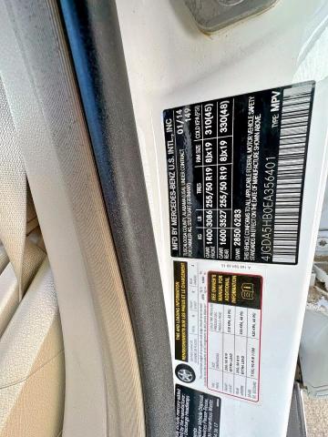 4JGDA5HB0EA356401 - 2014 MERCEDES-BENZ ML 350 4MATIC WHITE photo 10