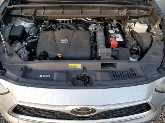 5TDGZRAH6MS535415 - 2021 TOYOTA HIGHLANDER XLE SILVER photo 12