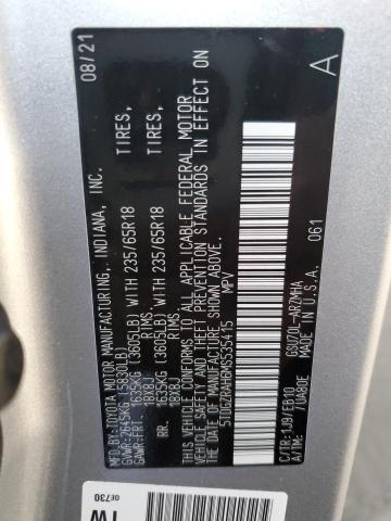 5TDGZRAH6MS535415 - 2021 TOYOTA HIGHLANDER XLE SILVER photo 13
