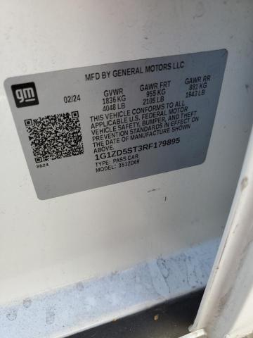 1G1ZD5ST3RF179895 - 2024 CHEVROLET MALIBU LT თეთრი ფოტო 12