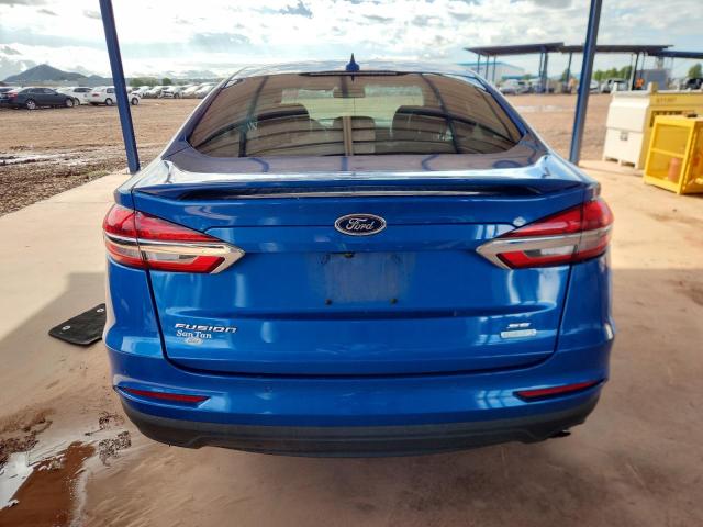 3FA6P0HD9KR232795 - 2019 FORD FUSION SE BLUE photo 6
