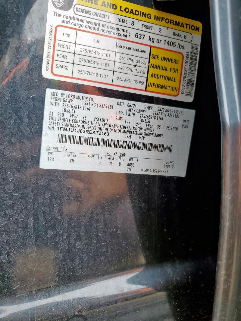 1FMJU1J83REA72163 - 2024 FORD EXPEDITION XLT BLUE photo 14