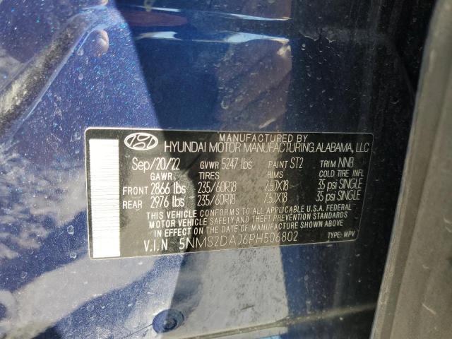 5NMS2DAJ6PH506802 - 2023 HYUNDAI SANTA FE SEL Mavi fotoğraf 13