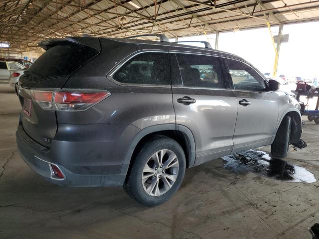 5TDKKRFH8FS080884 - 2015 TOYOTA HIGHLANDER XLE Сірий фото 3