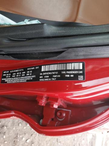 ZARFAEDN3J7567151 - 2018 ALFA ROMEO GIULIA Q4 红色 照片 12