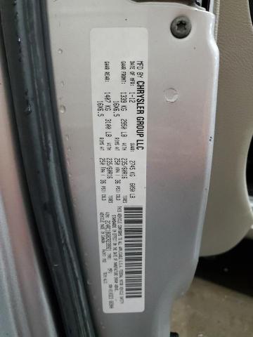 2C4RC1BG8CR239921 - 2012 CHRYSLER TOWN & COU TOURING SILVER photo 13