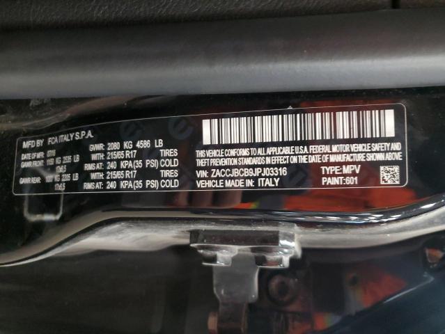 ZACCJBCB9JPJ03316 - 2018 JEEP RENEGADE TRAILHAWK BLACK photo 14