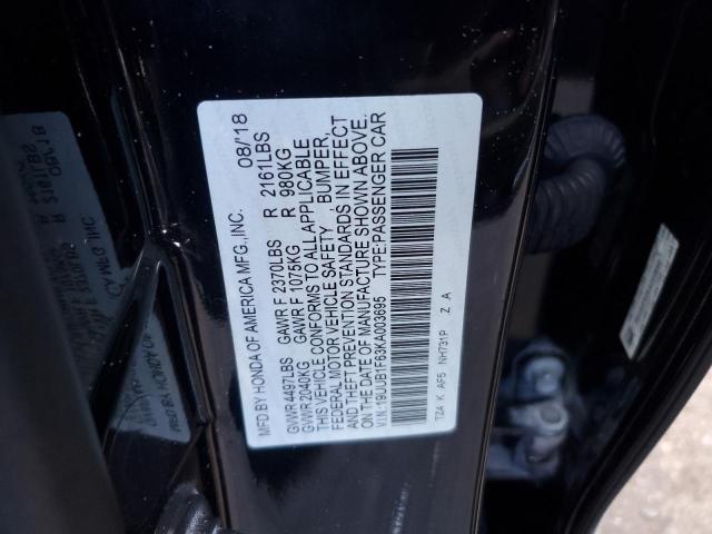19UUB1F63KA003695 - 2019 ACURA TLX TECHNOLOGY 黑色 照片 13