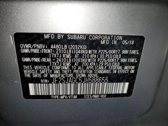 JF2SJAGC5JH588655 - 2018 SUBARU FORESTER 2.5I PREMIUM Gümüş foto 13