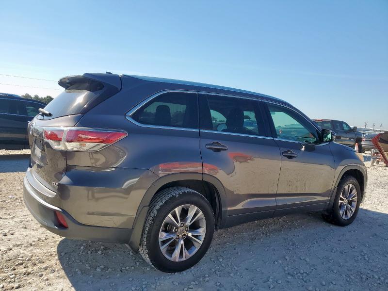 5TDKKRFH8FS118971 - 2015 TOYOTA HIGHLANDER XLE Grau Foto 3
