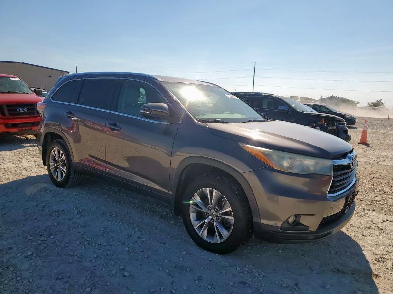 5TDKKRFH8FS118971 - 2015 TOYOTA HIGHLANDER XLE Grau Foto 4