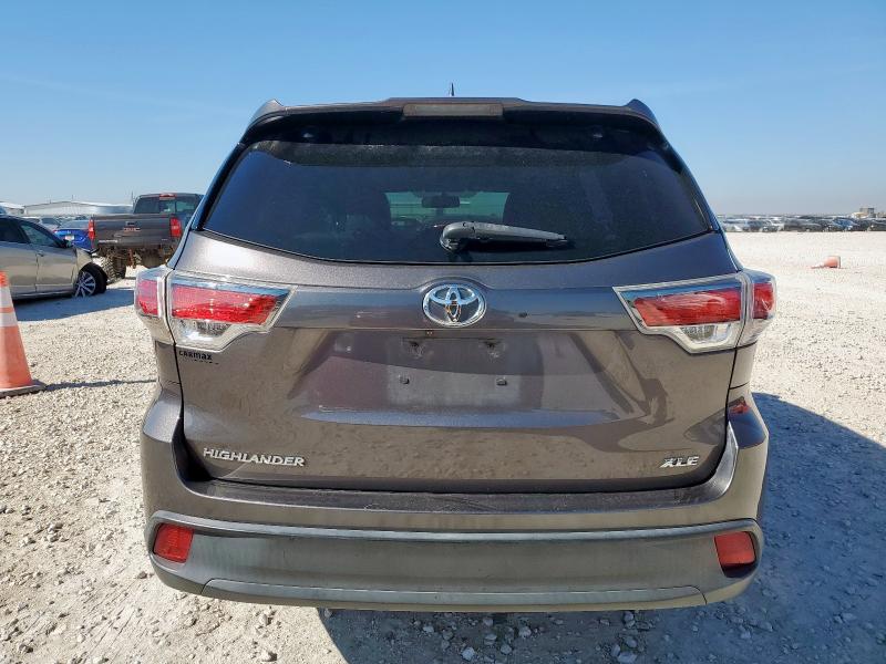 5TDKKRFH8FS118971 - 2015 TOYOTA HIGHLANDER XLE Grau Foto 6