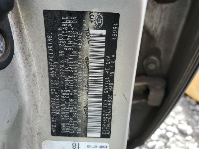 4T1BK1EB9EU087170 - 2014 TOYOTA AVALON BASE 金色 照片 12