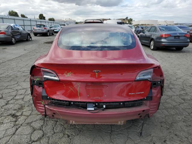5YJ3E1EB5JF122127 - 2018 TESLA MODEL 3 Rojo foto 6
