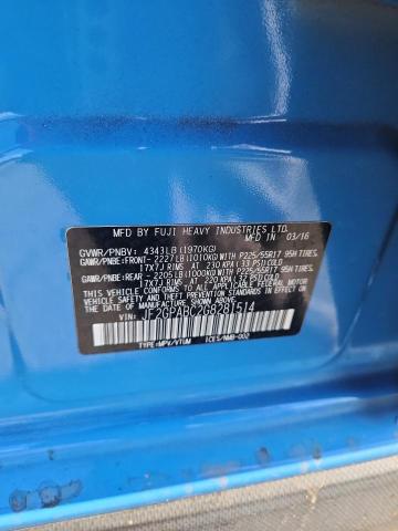 JF2GPABC2G8281514 - 2016 SUBARU CROSSTREK PREMIUM 蓝色 照片 12