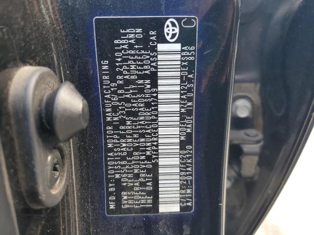 5YFP4RCE0LP011749 - 2020 TOYOTA COROLLA SE 黑色 照片 12