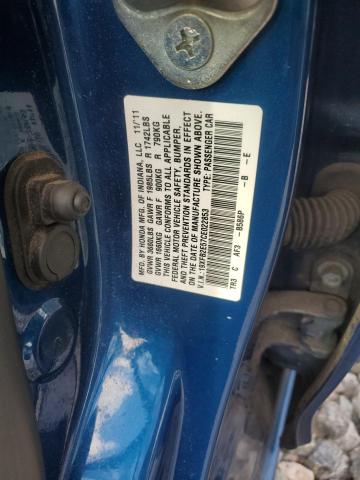 19XFB2E57CE022853 - 2012 HONDA CIVIC LX BLUE photo 12