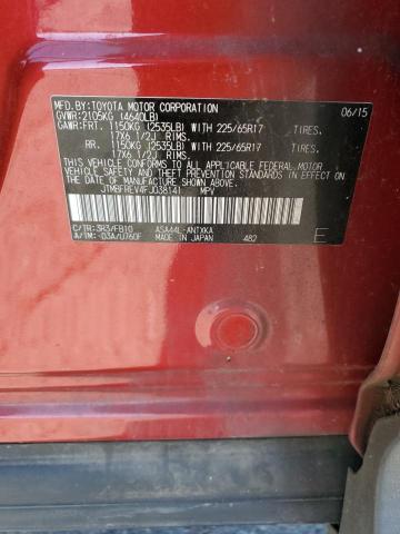 JTMBFREV4FJ038141 - 2015 TOYOTA RAV4 LE RED photo 12