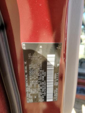 5TBDT44166S536372 - 2006 TOYOTA TUNDRA DOUBLE CAB SR5 RED photo 12