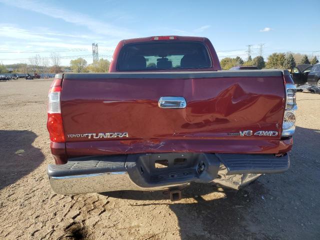 5TBDT44166S536372 - 2006 TOYOTA TUNDRA DOUBLE CAB SR5 RED photo 6