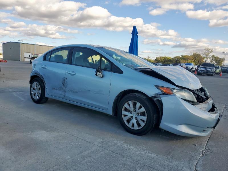 2HGFB2F59CH593796 - 2012 HONDA CIVIC LX TURQUOISE photo 4