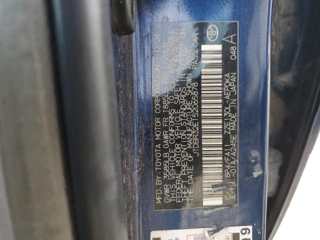 JTDBR32E152065878 - 2005 TOYOTA COROLLA CE Mavi foto 12