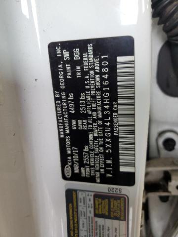 5XXGU4L34HG164801 - 2017 KIA OPTIMA EX 白色 照片 12