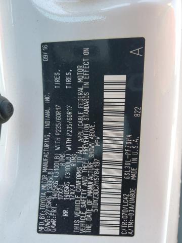 5TDYZ3DC7HS784197 - 2017 TOYOTA SIENNA XLE WHITE photo 13