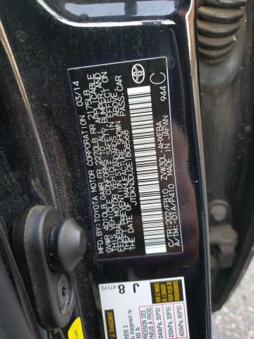 JTDKN3DU2E1808568 - 2014 TOYOTA PRIUS BLACK photo 12