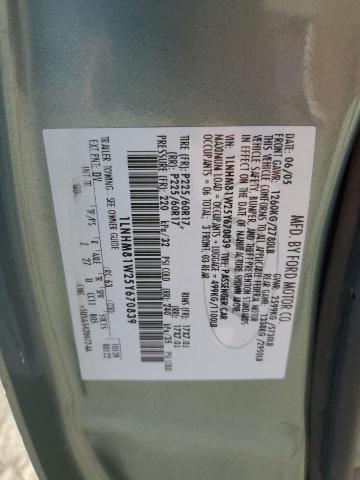 1LNHM81W25Y670839 - 2005 LINCOLN TOWN CAR SIGNATURE GREEN photo 12