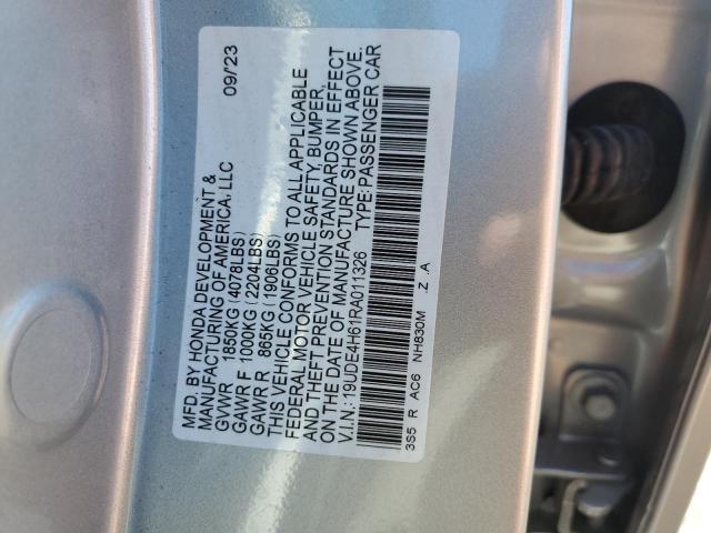 19UDE4H61RA011326 - 2024 ACURA INTEGRA A-SPEC TECH SILVER photo 12