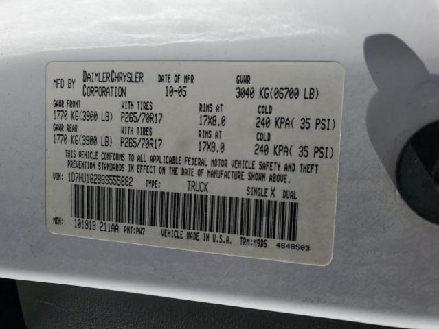 1D7HU18286S555882 - 2006 DODGE RAM 1500 ST 白色 照片 13