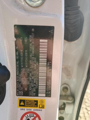 5TDJKRFH7FS114874 - 2015 TOYOTA HIGHLANDER XLE WHITE photo 13