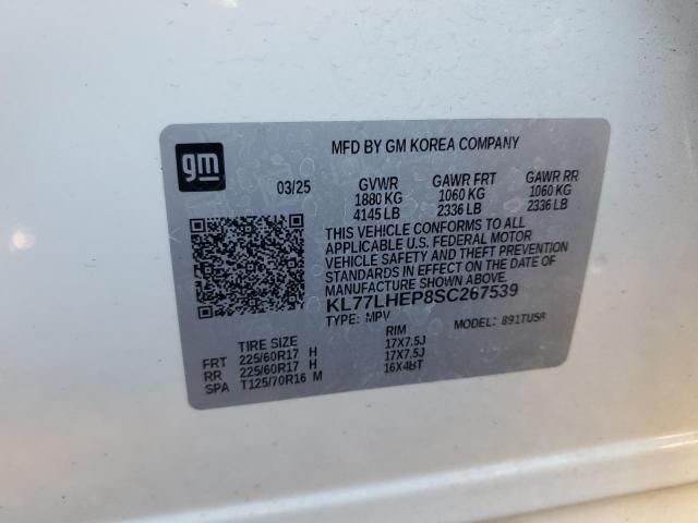 KL77LHEP8SC267539 - 2025 CHEVROLET TRAX 1LT 白色 照片 13