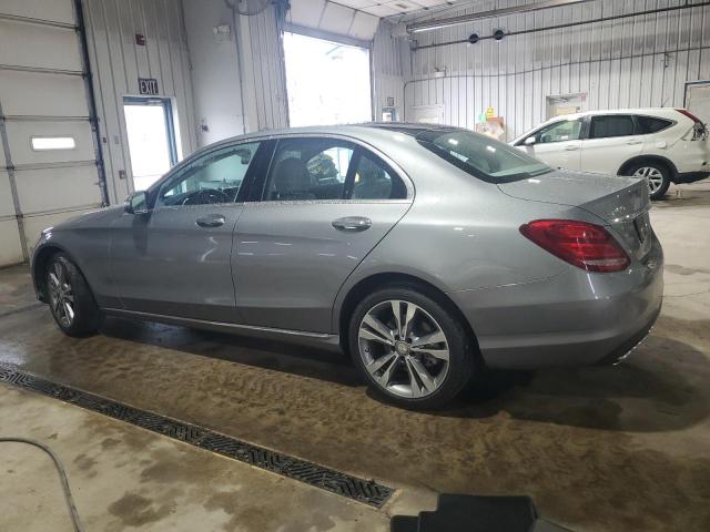 55SWF4KB4FU083035 - 2015 MERCEDES-BENZ C 300 4MATIC SILVER photo 2